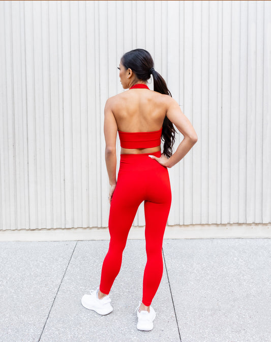 Dynamic Radiant High Wasited Red Seamless Legging
