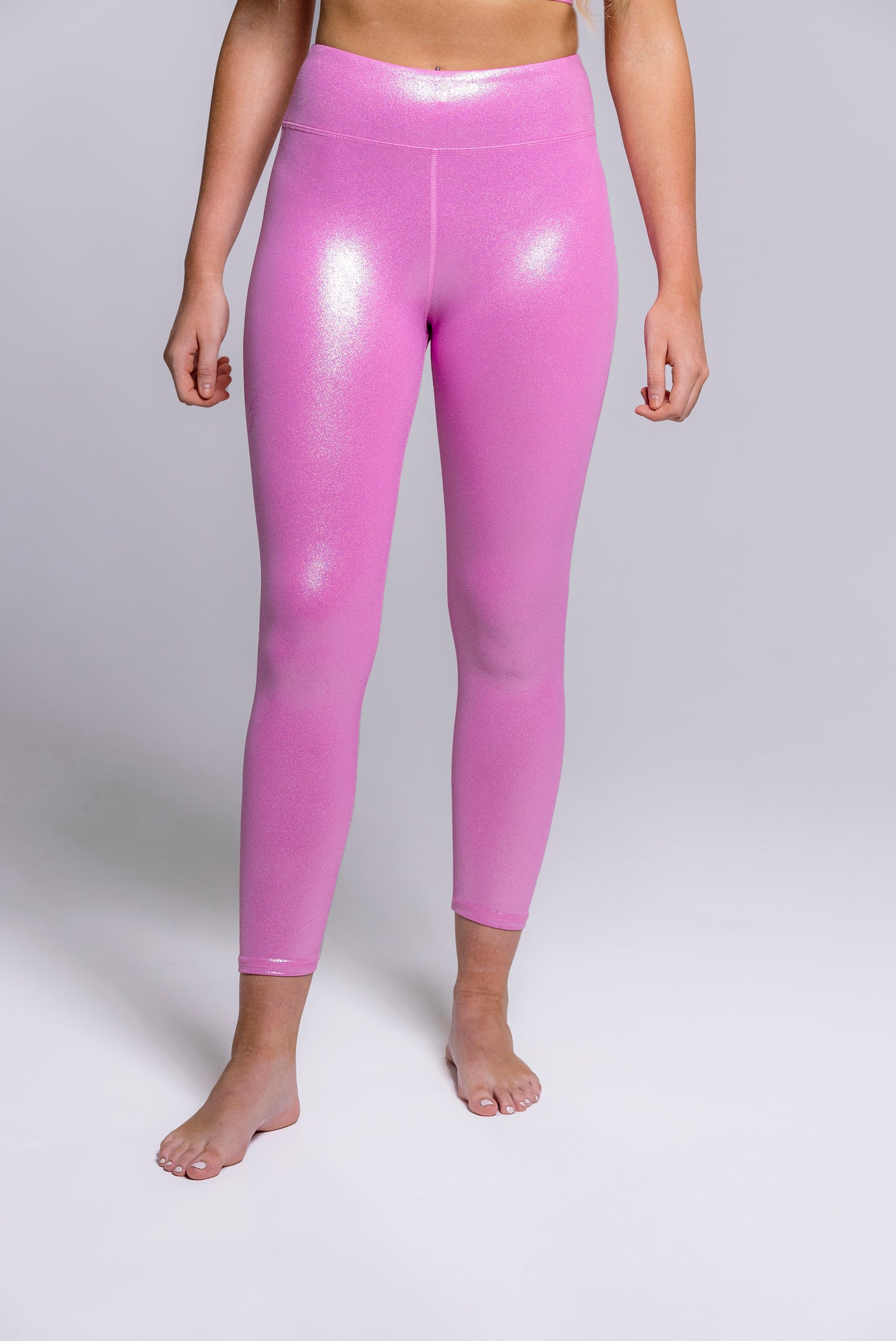 Ultra Radiant Pink Shiny Legging – LUXEVEL